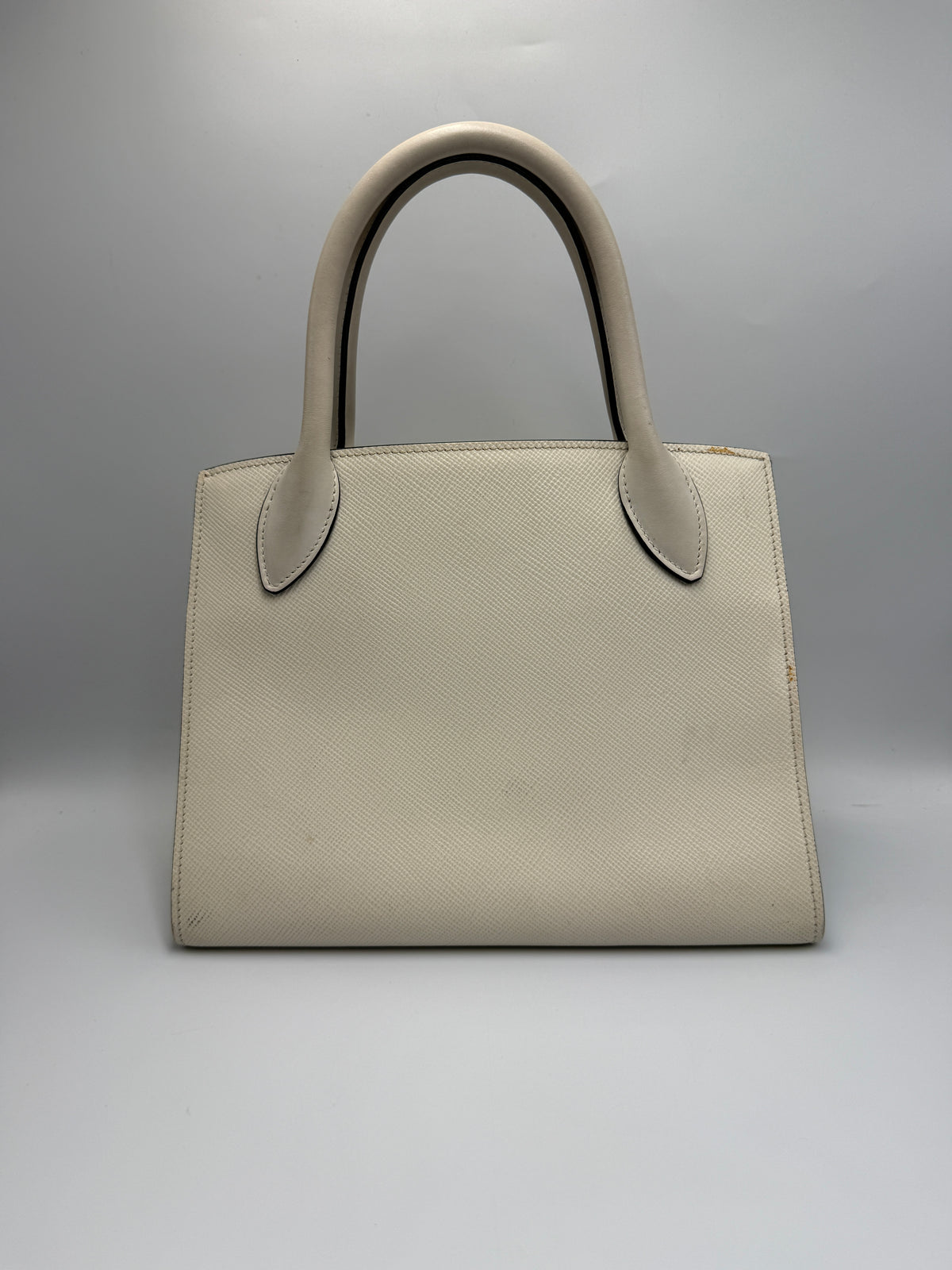 Prada Saffiano Cuir Small Double Bag (Monochrome) in Off-White / Chalk (Talco)