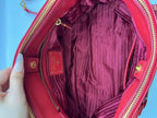 Prada Red Vitello Shine Leather Tote Bag
