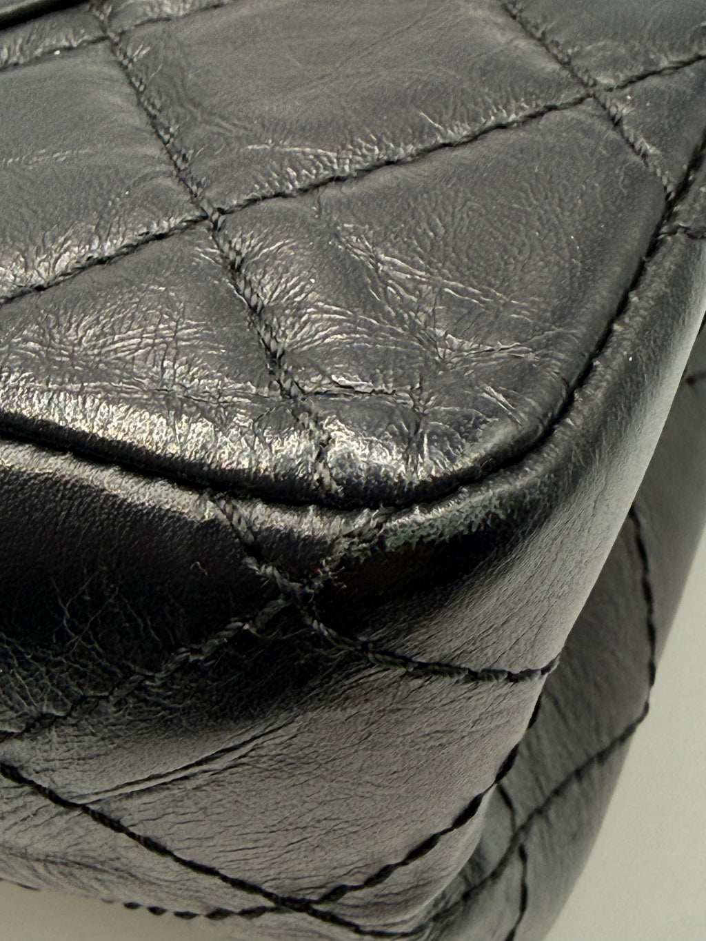 Pre-owned Chanel Black 2.55 Reissue Classic Flap Bag