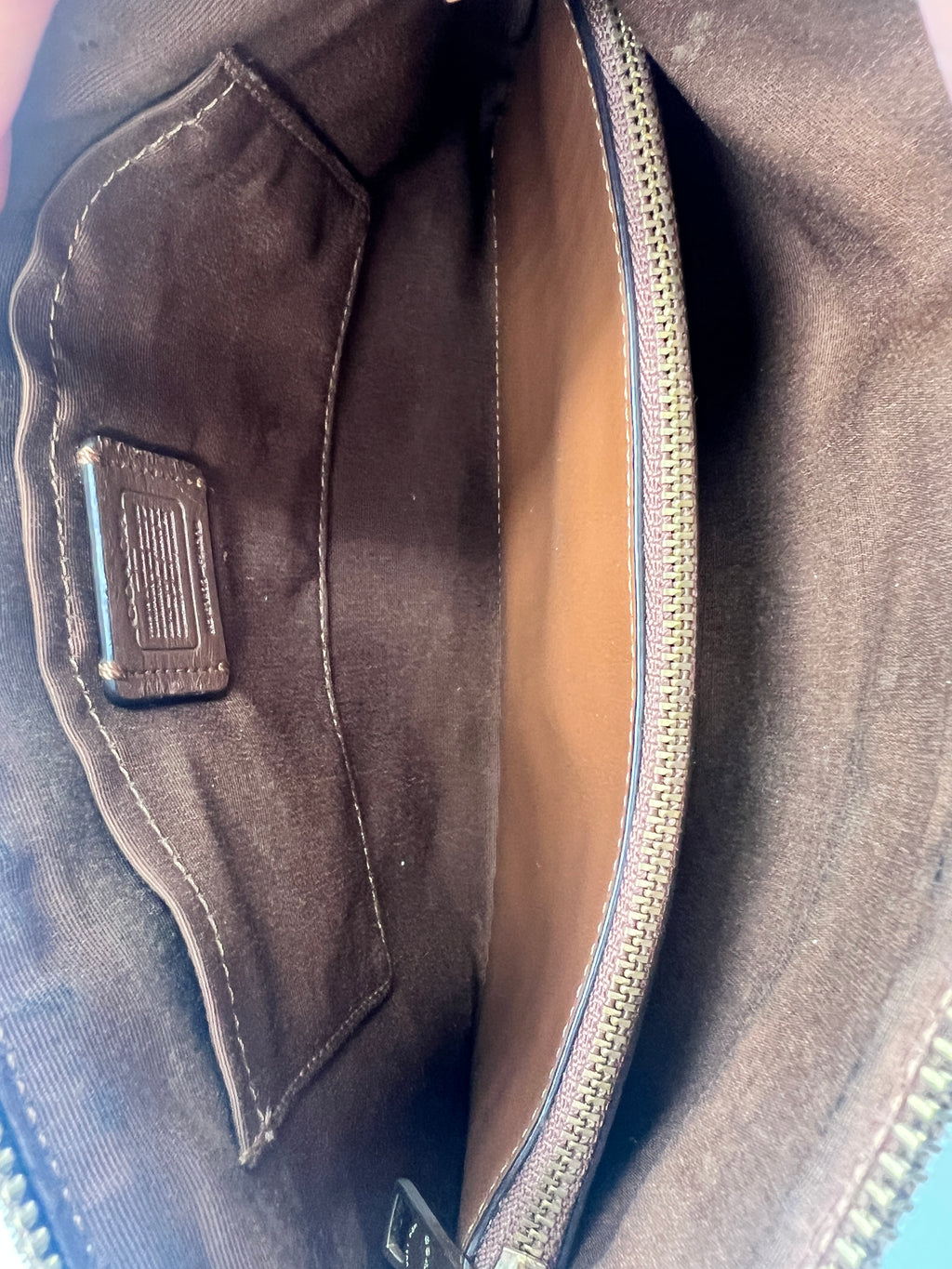 Coach East West Pop Up Messenger in Signature Canvas Brown/Saddle