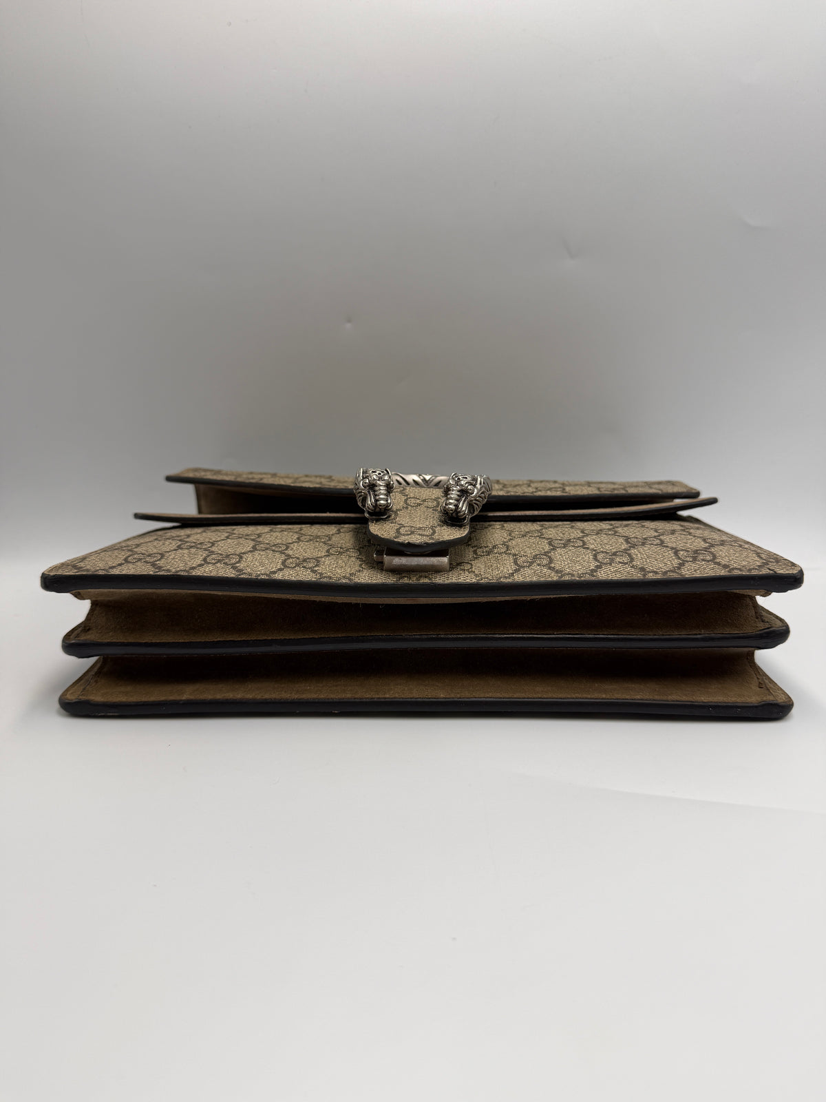 Gucci Dionysus GG Supreme Medium Shoulder Bag Brown