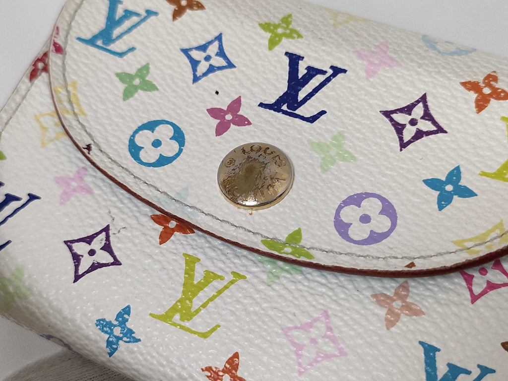 Louis Vuitton White Murakami Canvas Wallet
