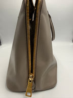Prada Saffiano Lux Executive Tote in Argilla (Taupe / Grey)