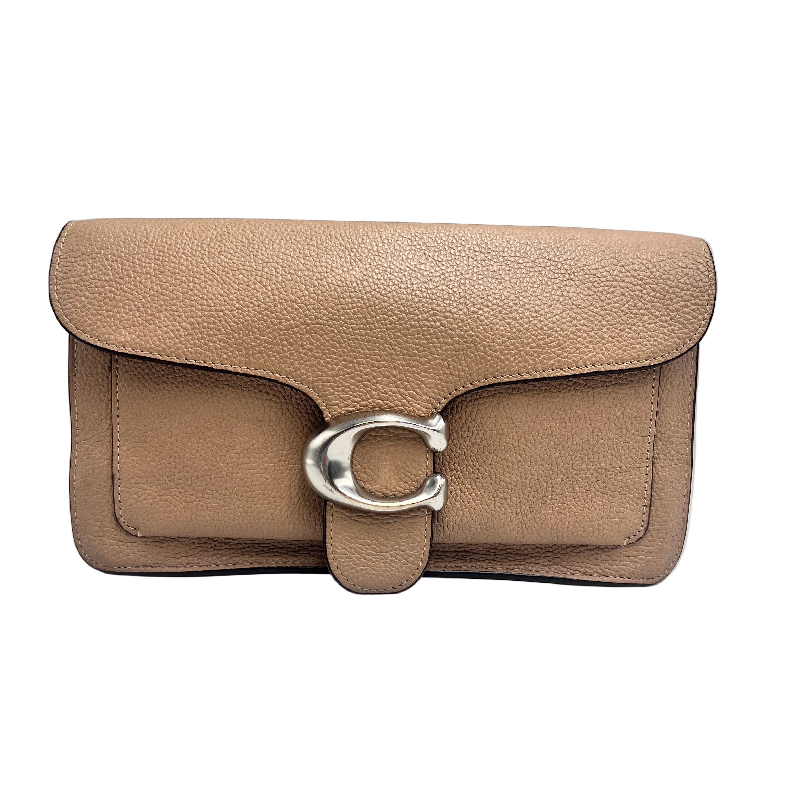 Coach Tabby Shoulder Bag 26 in Polished Pebble Leather in Taupe