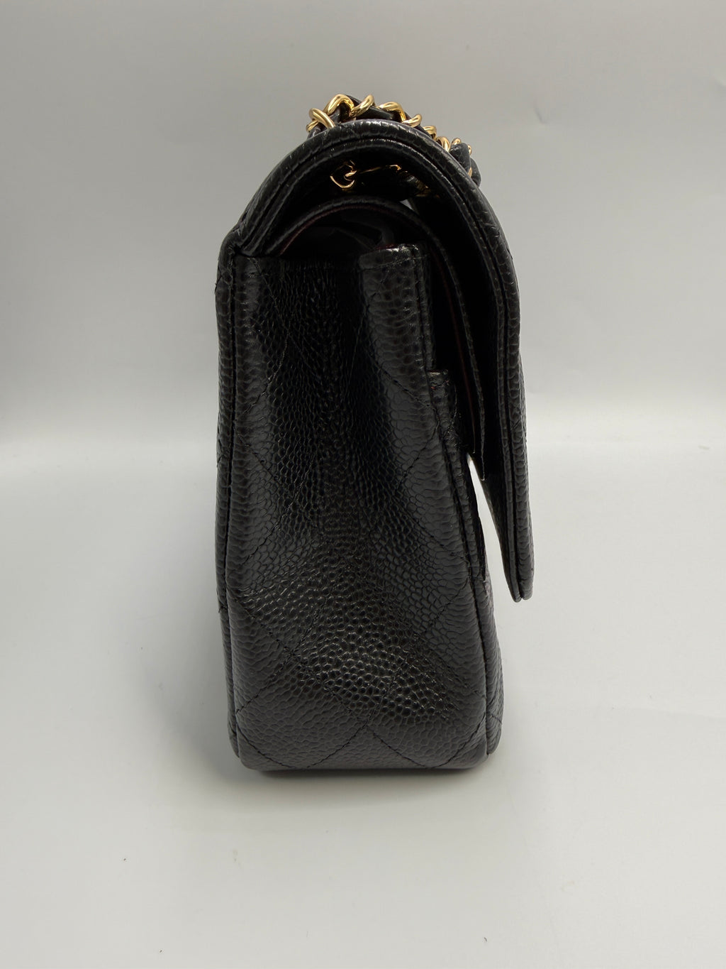 Chanel Small Classic Double Flap Bag Black Caviar Leather Gold Hardware