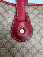 Celine Vintage Macadam Leather Tote Bag