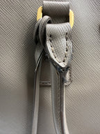 Prada Saffiano Lux Executive Tote in Argilla (Taupe / Grey)