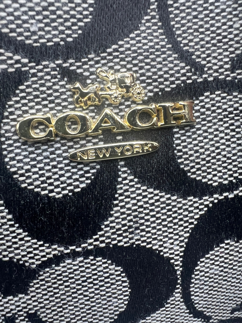 Coach Mini Kelsey Signature Canvas Black/Smoke Satchel