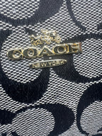 Coach Mini Kelsey Signature Canvas Black/Smoke Satchel