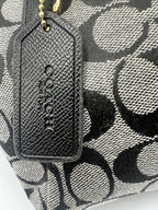 Coach Mini Kelsey Signature Canvas Black/Smoke Satchel