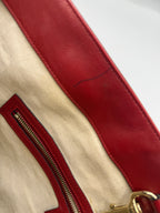 Gucci Red Guccissima Patent Leather Tote Bag