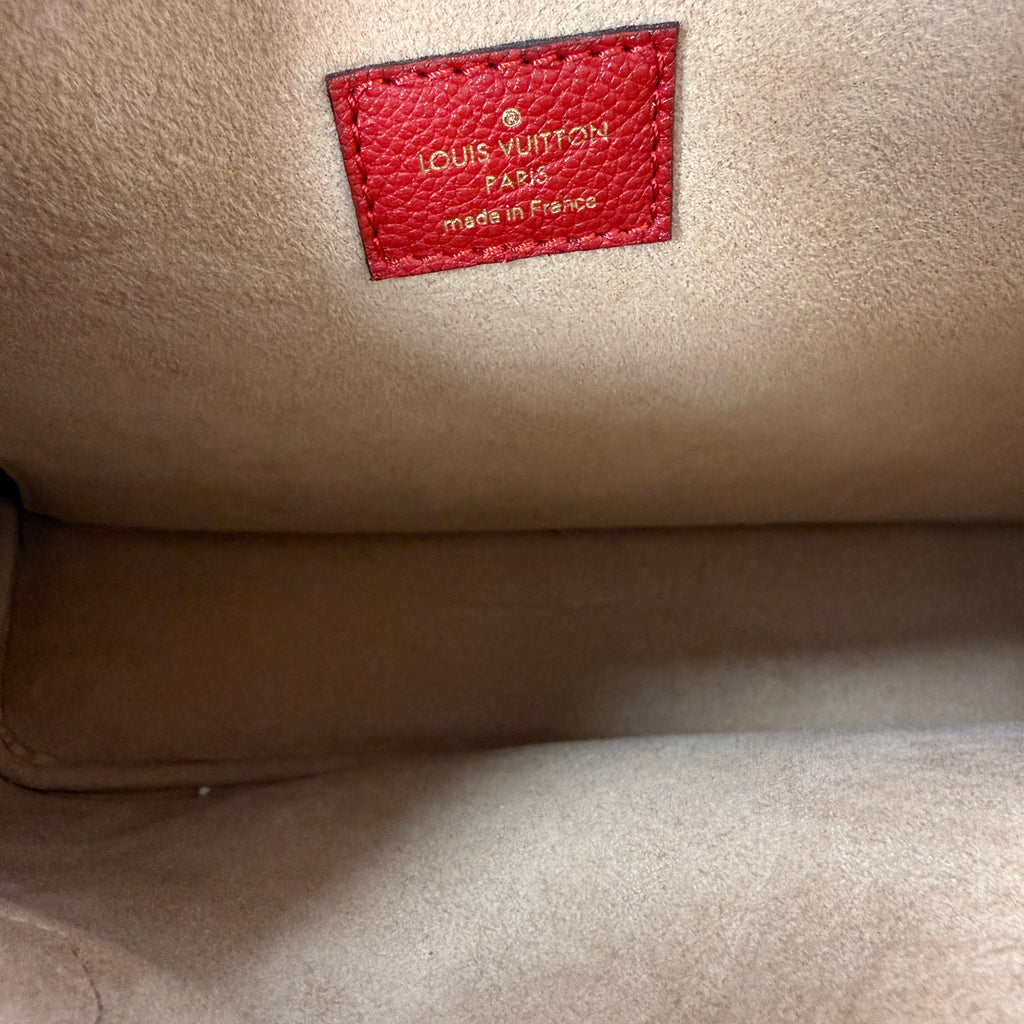 Louis Vuitton Flandrin Bag in Monogram Canvas and Red Calfskin