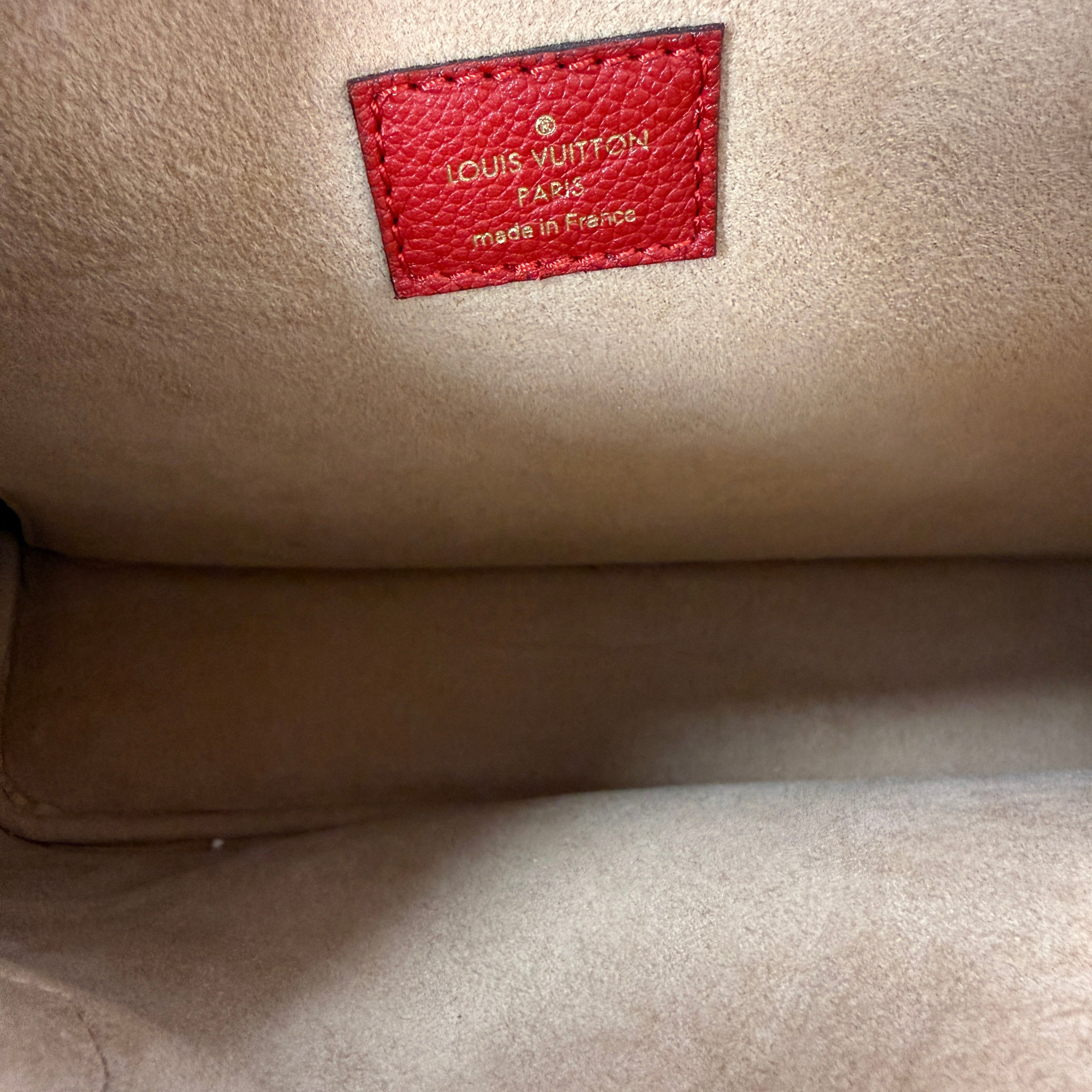 Louis Vuitton Flandrin Bag in Monogram Canvas and Red Calfskin