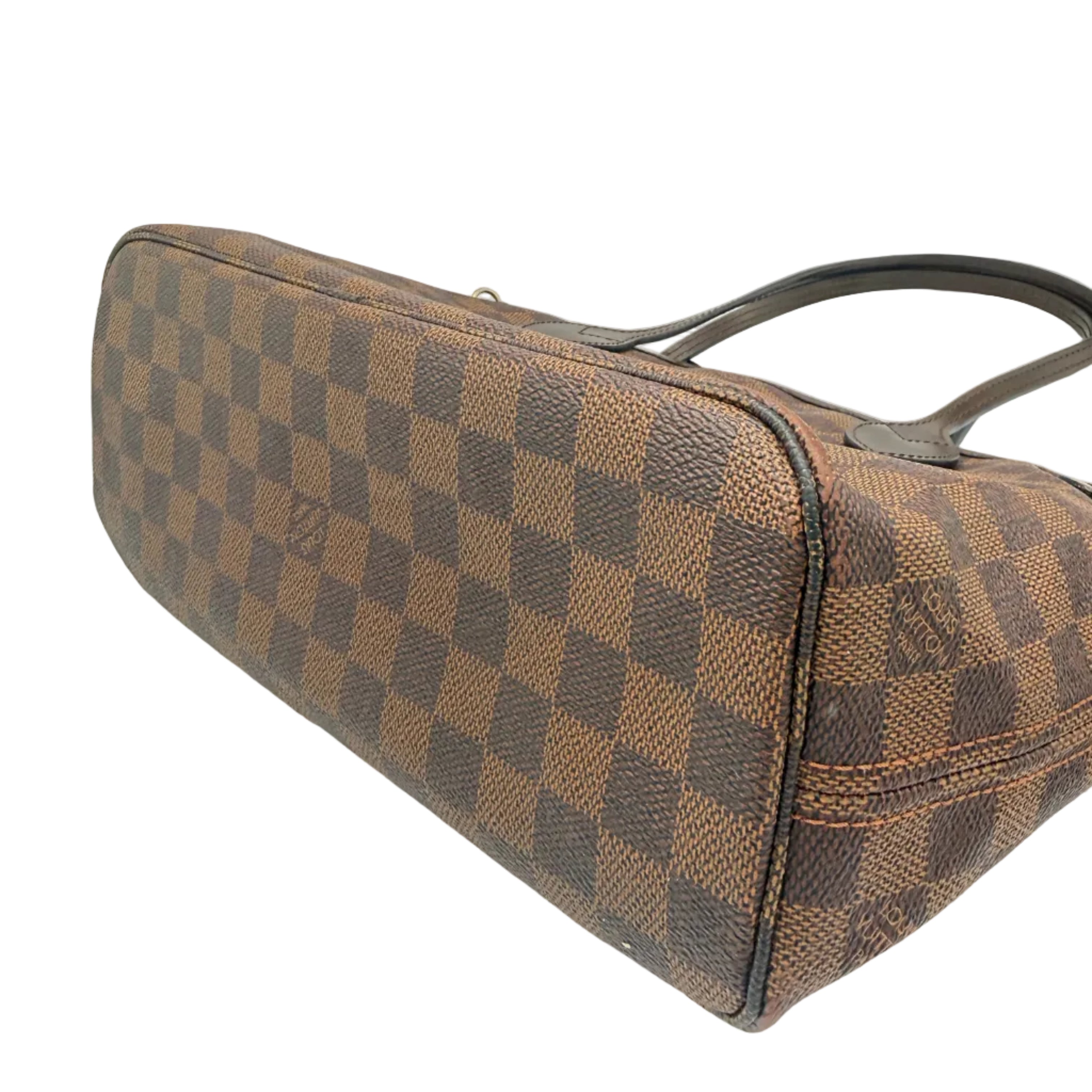 Pre-owned Louis Vuitton Neverfull PM Damiere EbeneTote