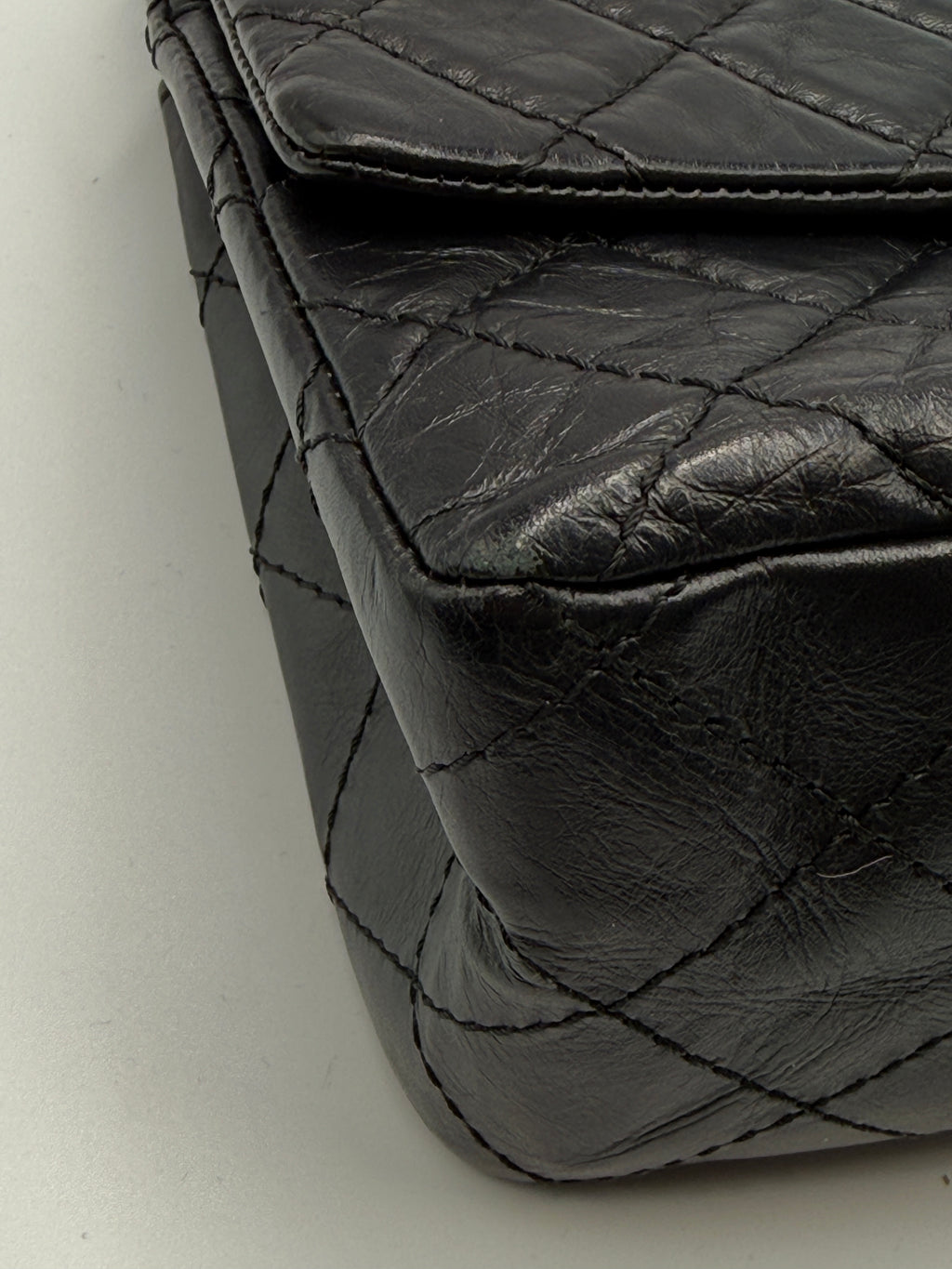 Pre-owned Chanel Black 2.55 Reissue Classic Flap Bag