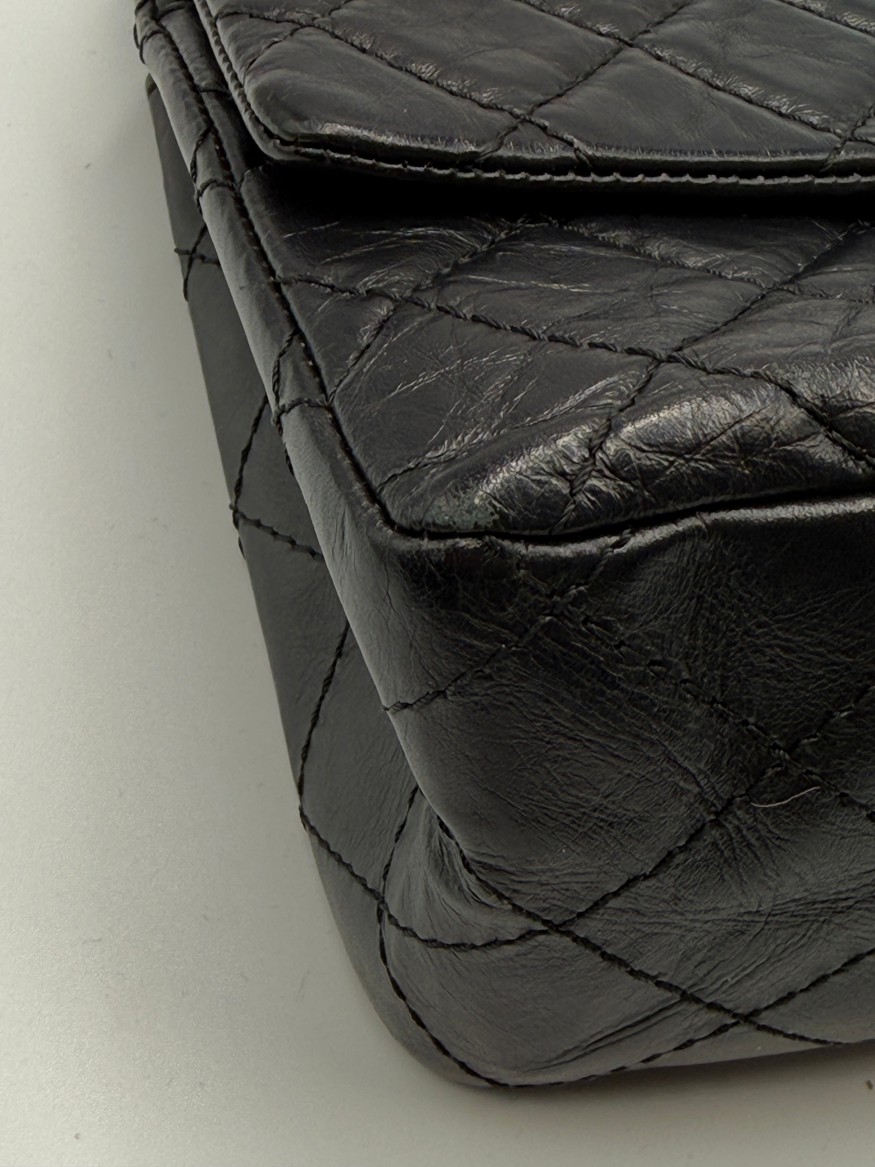 Pre-owned Chanel Black 2.55 Reissue Classic Flap Bag