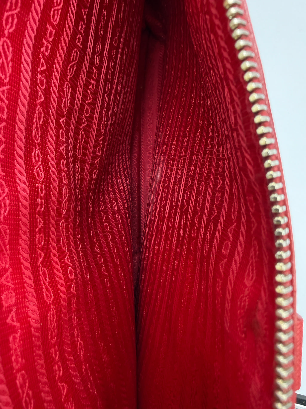 Prada Saffiano Lux Galleria Tote Bag - Red Leather (Pre-owned)