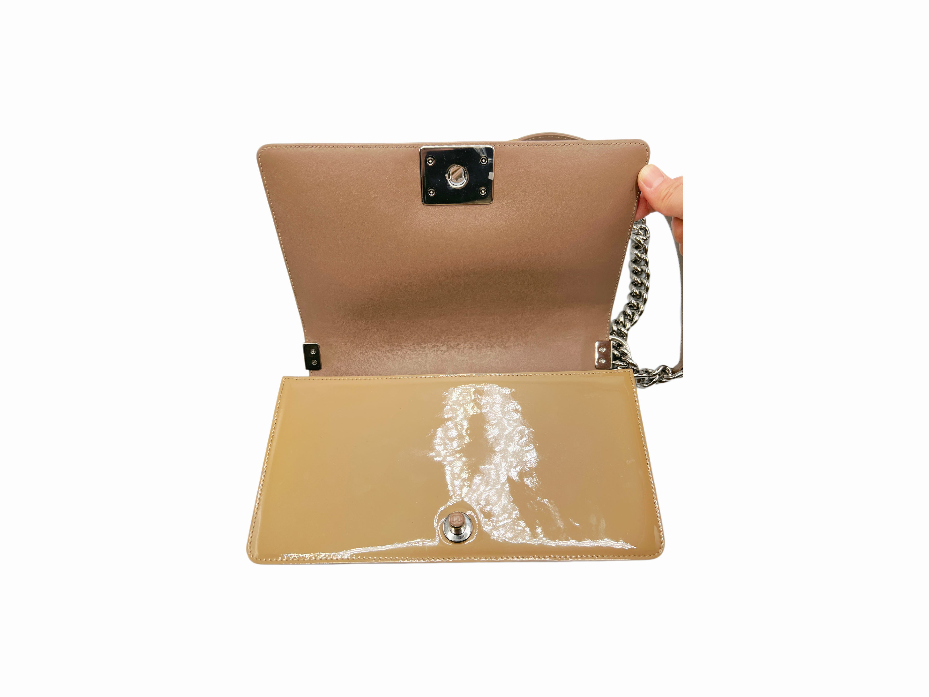 Chanel Beige Leboy Medium Crossbody Bag