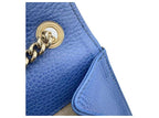 Gucci Interlocking G Medium Shoulder Bag in Blue Dollar Calf Leather