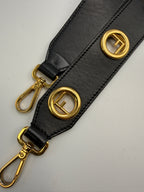 Fendi FF Zucca Tapestry Camera Case Bag in Brown Canvas and Black Leather
