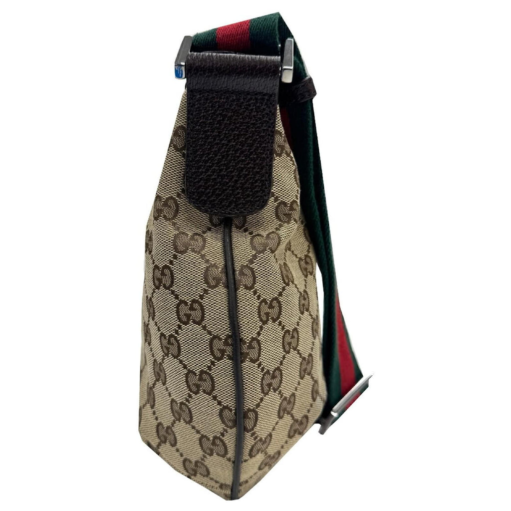 Gucci Leather Sherry Line Half Moon Sling Shoulder Bag