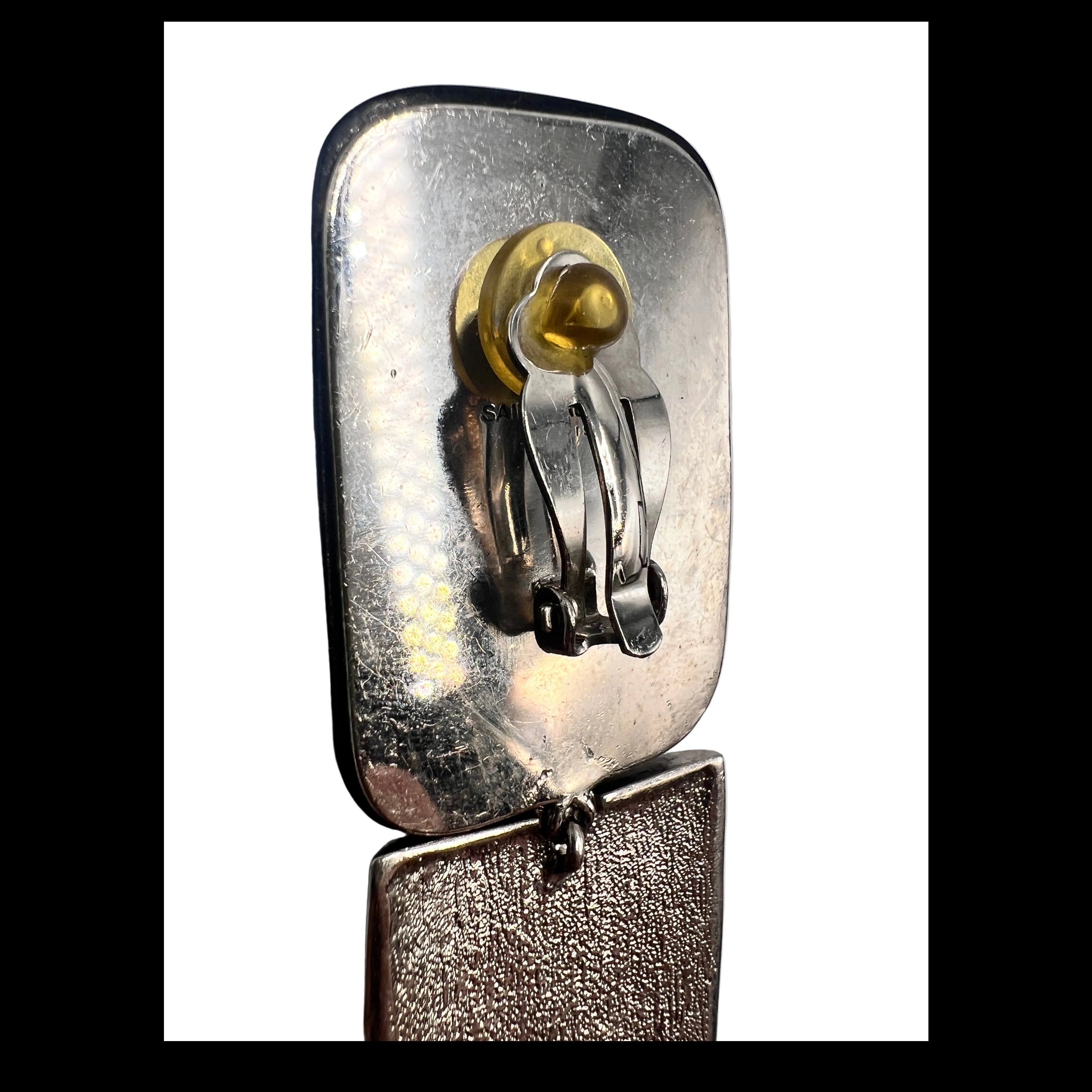 Vintage Yves Saint Laurent YSL Crystal Clip-on Earring