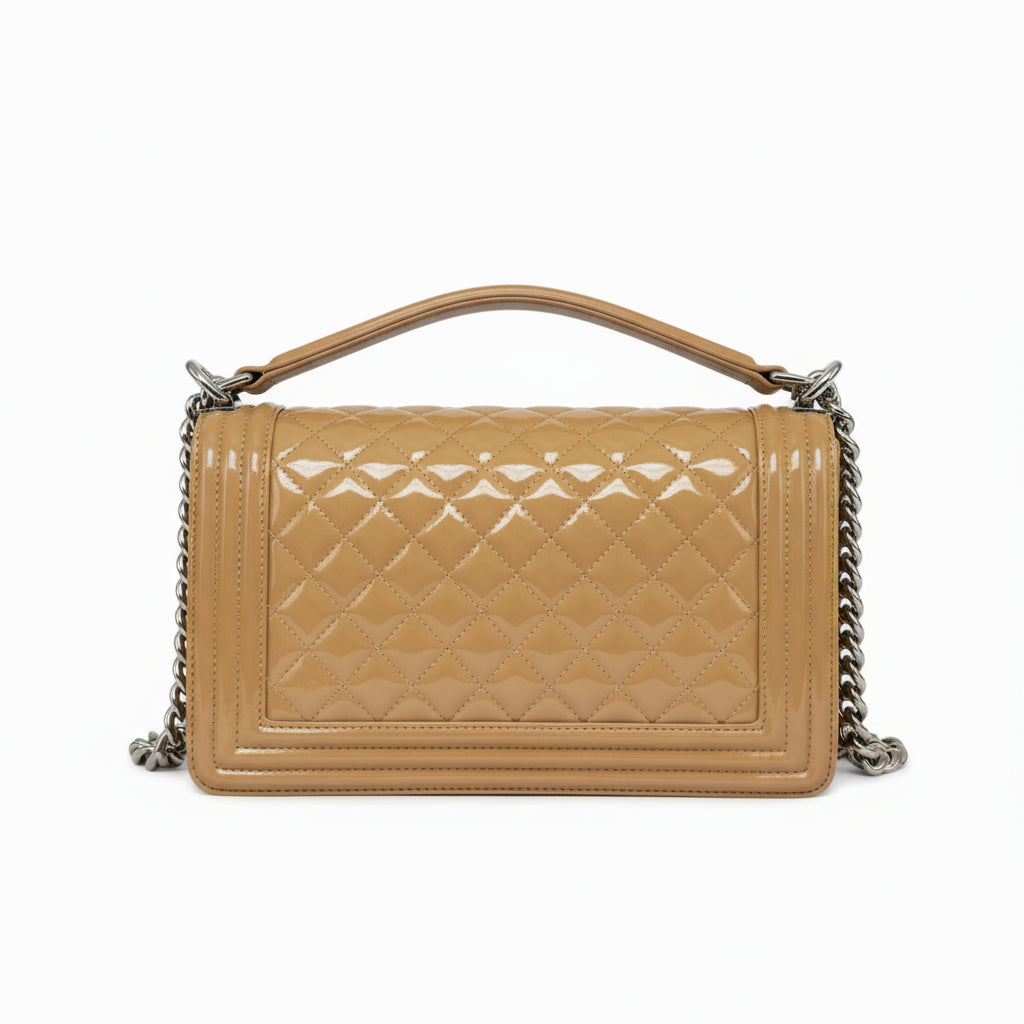 Chanel Beige Leboy Medium Crossbody Bag