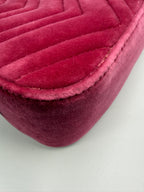 Gucci Velvet Matelass Small GG Marmont Camera Bag