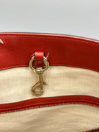 Gucci Red Guccissima Patent Leather Tote Bag