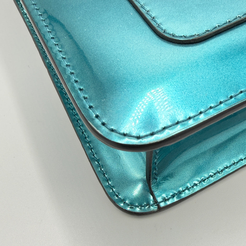 Bvlgari Serpenti Forever Bag in Green Patent Leather