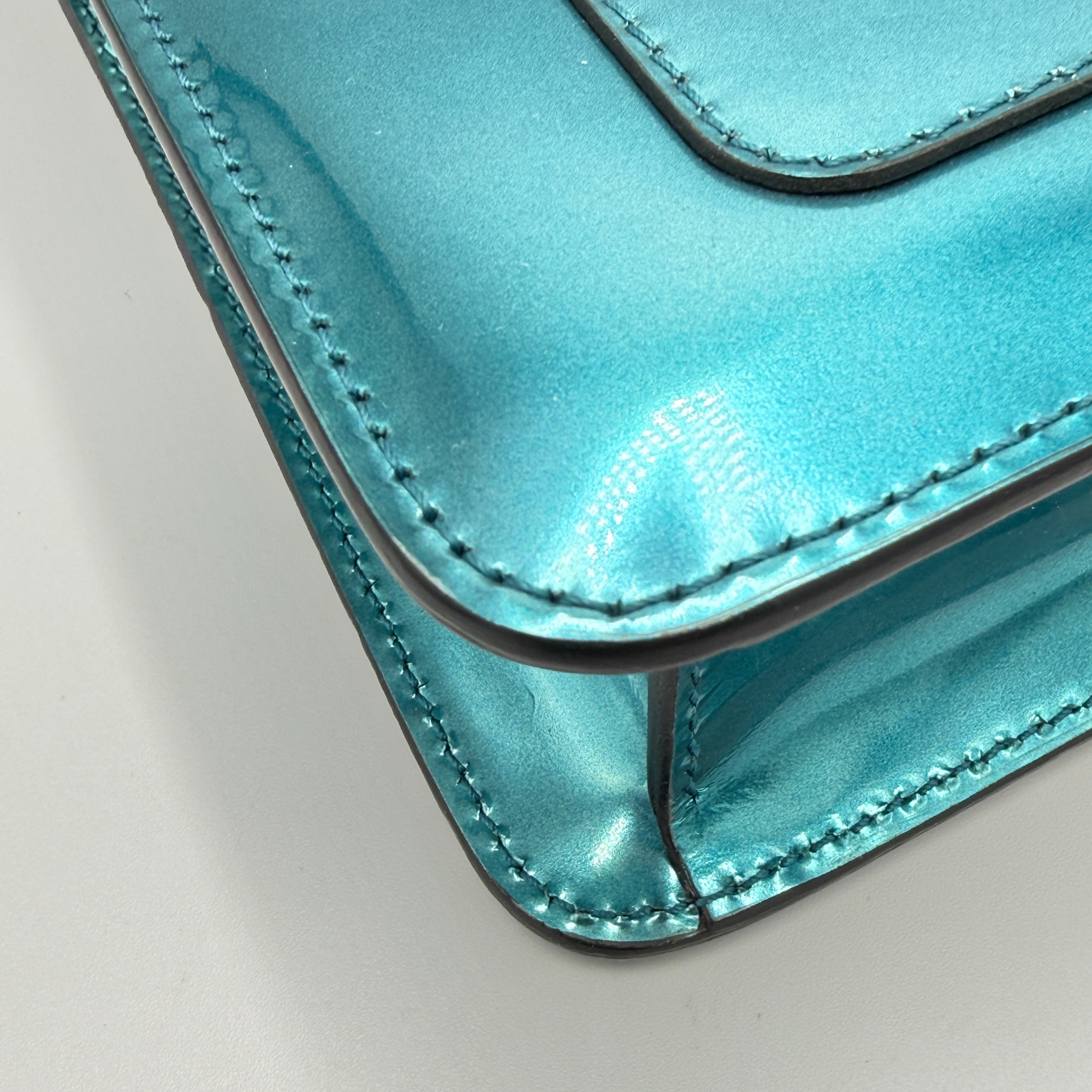 Bvlgari Serpenti Forever Bag in Green Patent Leather