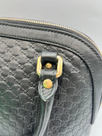 Gucci Guccissima Black Leather Dome Bag