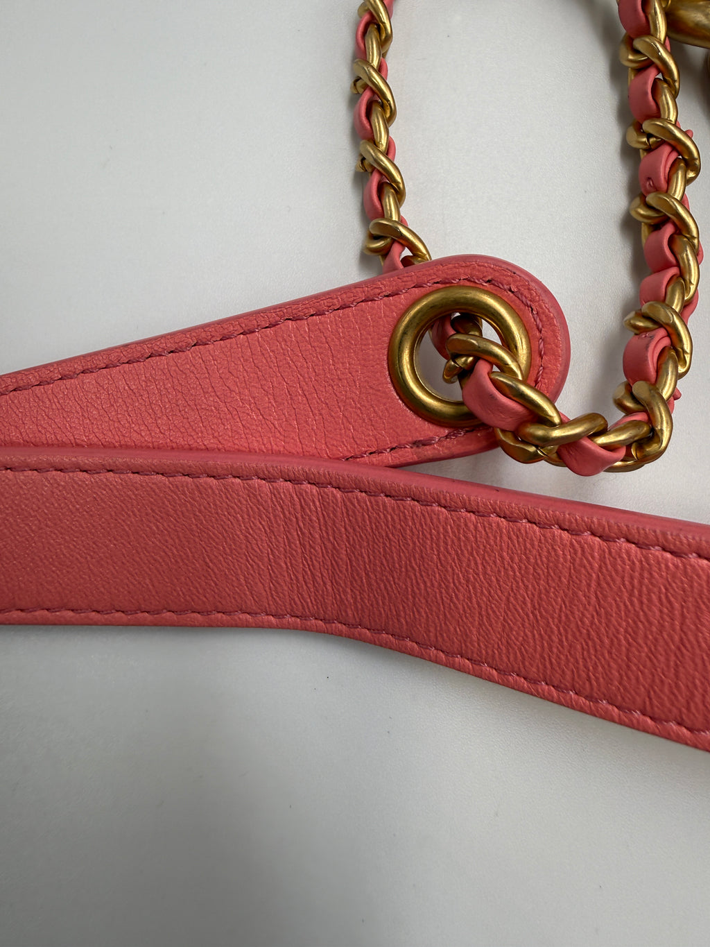 Chanel Small Flap Bag in Coral Pink Lambskin Leather