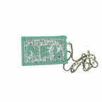 Chanel Green Tweed Clutch Crossbody Bag