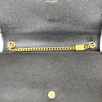 Saint Laurent Medium Kate Shoulder Bag Grain de Poudre Leather – Black & Gold