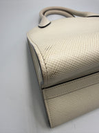 Prada Saffiano Cuir Small Double Bag (Monochrome) in Off-White / Chalk (Talco)