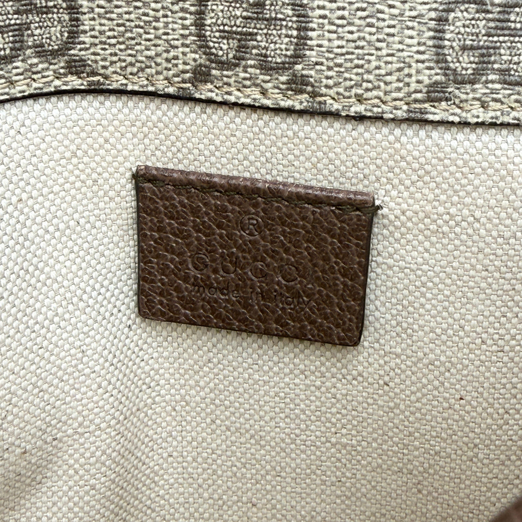 Gucci Neo Vintage GG Supreme Belt Bag – Beige/Ebony Canvas – Pre-owned Authentic Waist Bag