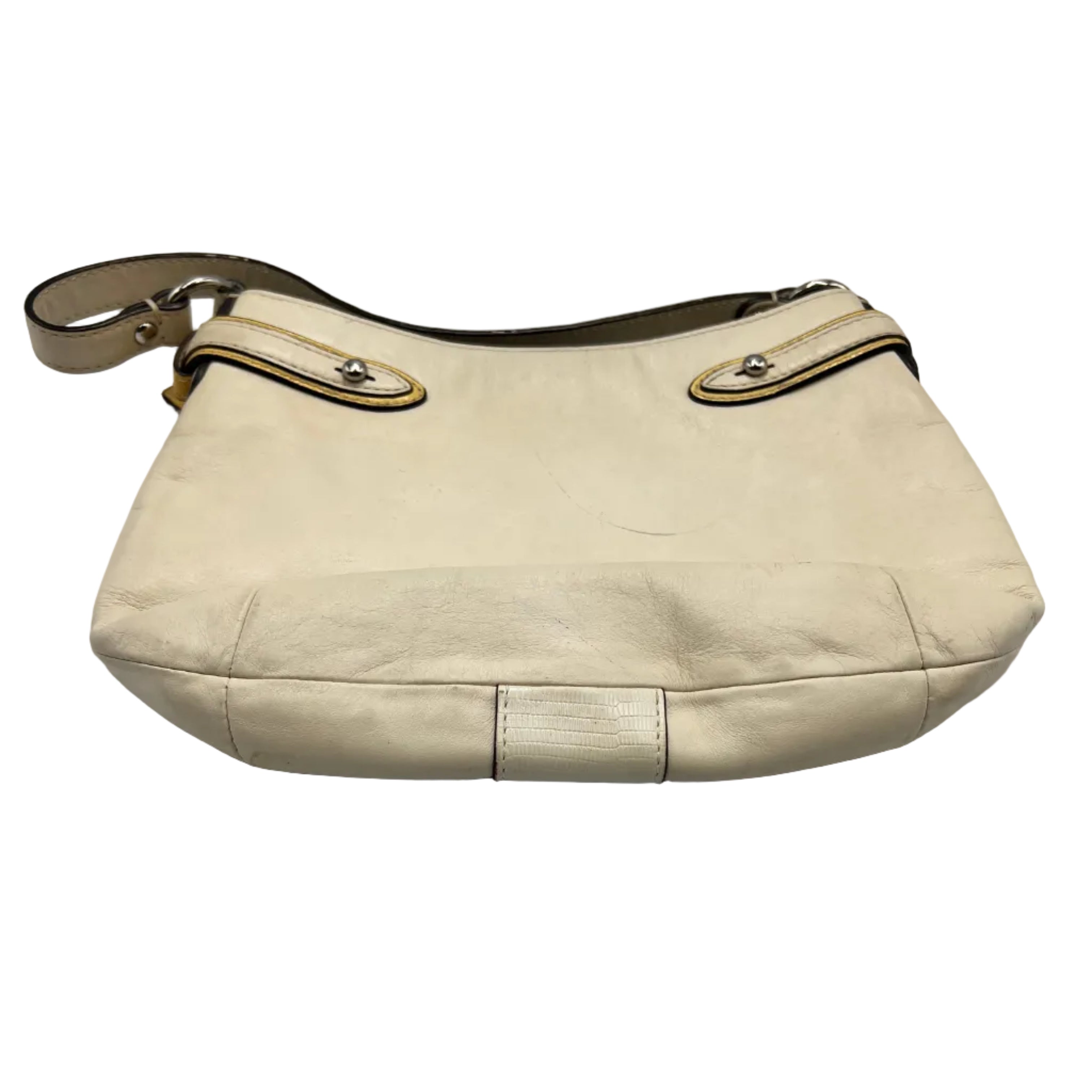 Coach Vintage Madison Small Lizard-Embossed Stripe Leather Bag