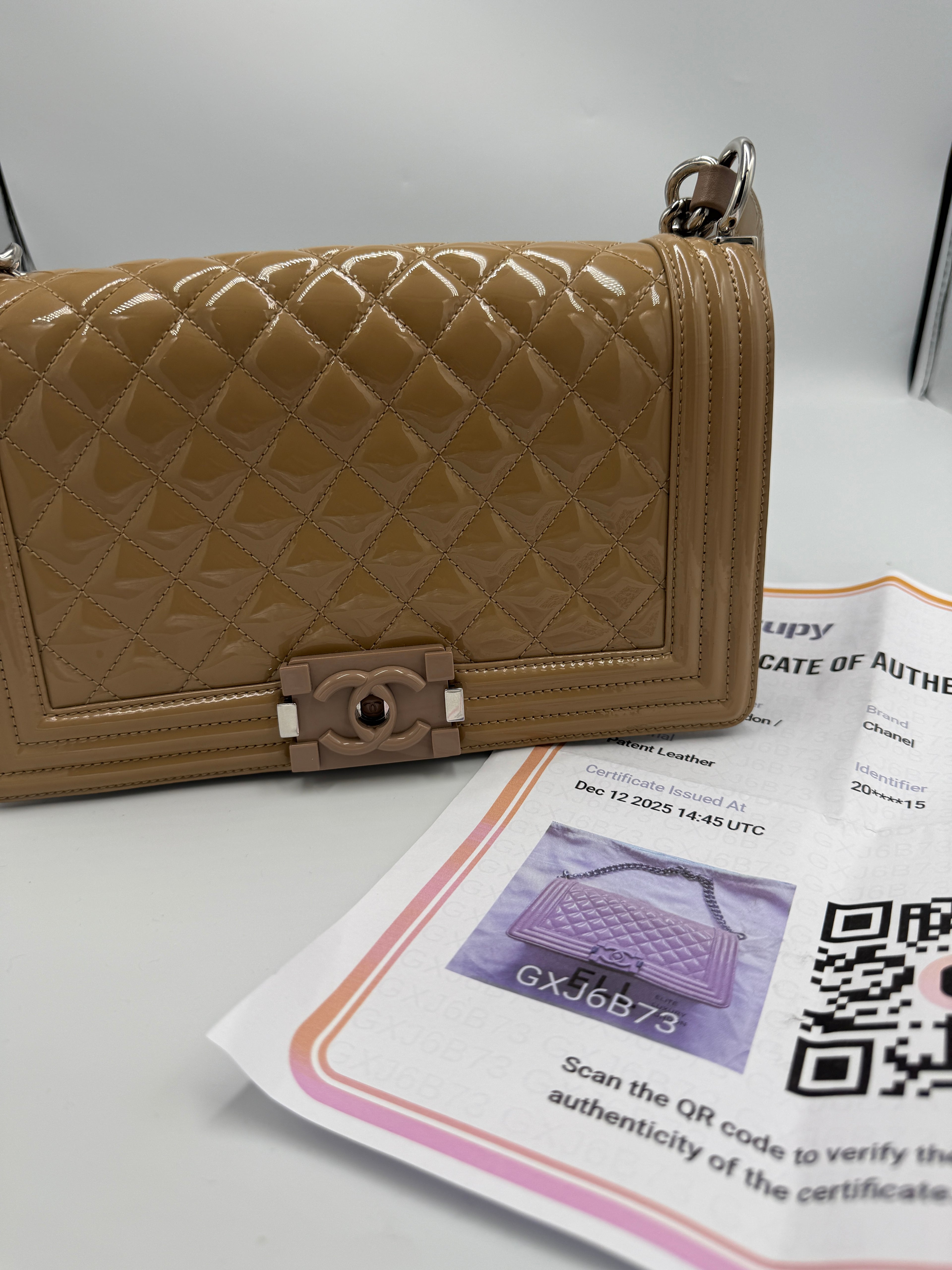 Chanel Beige Leboy Medium Crossbody Bag