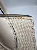 Prada Saffiano Cuir Small Double Bag (Monochrome) in Off-White / Chalk (Talco)