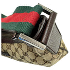 Gucci Leather Sherry Line Half Moon Sling Shoulder Bag