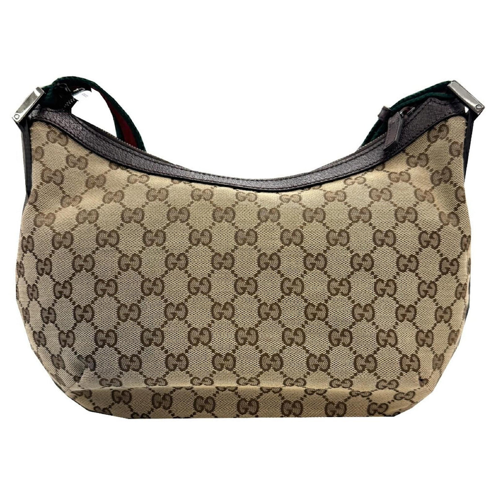 Gucci Leather Sherry Line Half Moon Sling Shoulder Bag