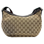 Gucci Leather Sherry Line Half Moon Sling Shoulder Bag