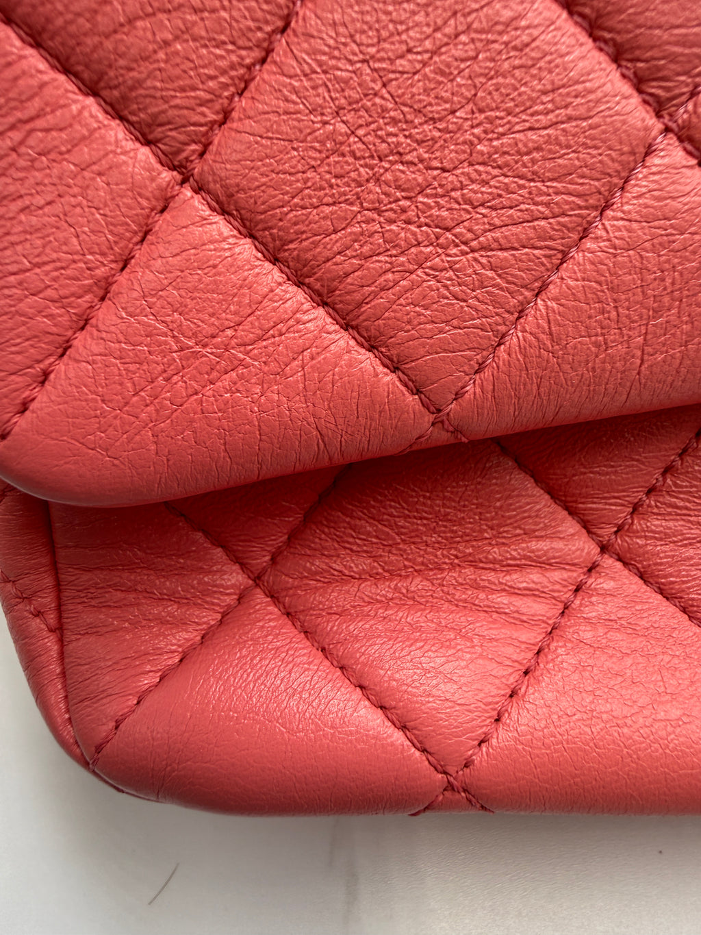 Chanel Small Flap Bag in Coral Pink Lambskin Leather