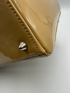 Christian Dior Medium Lady Dior Bag in Powder Beige Cannage Patent Leather