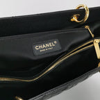Chanel Black Caviar Leather Grand Shopping Tote-Pre-owned