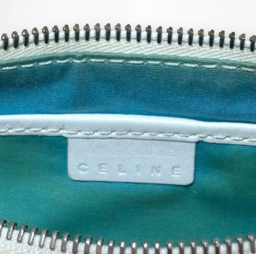 Celine Polka Dot Canvas Shoulder Bag