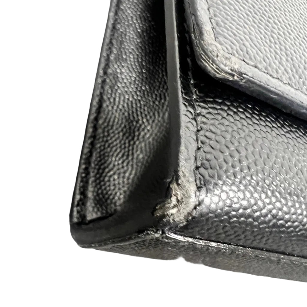 Saint Laurent Medium Kate Shoulder Bag Grain de Poudre Leather – Black & Gold