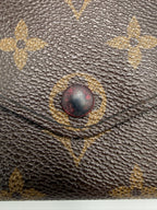 Louis Vuitton Josephine Wallet Monogram Canvas – Red Leather Interior
