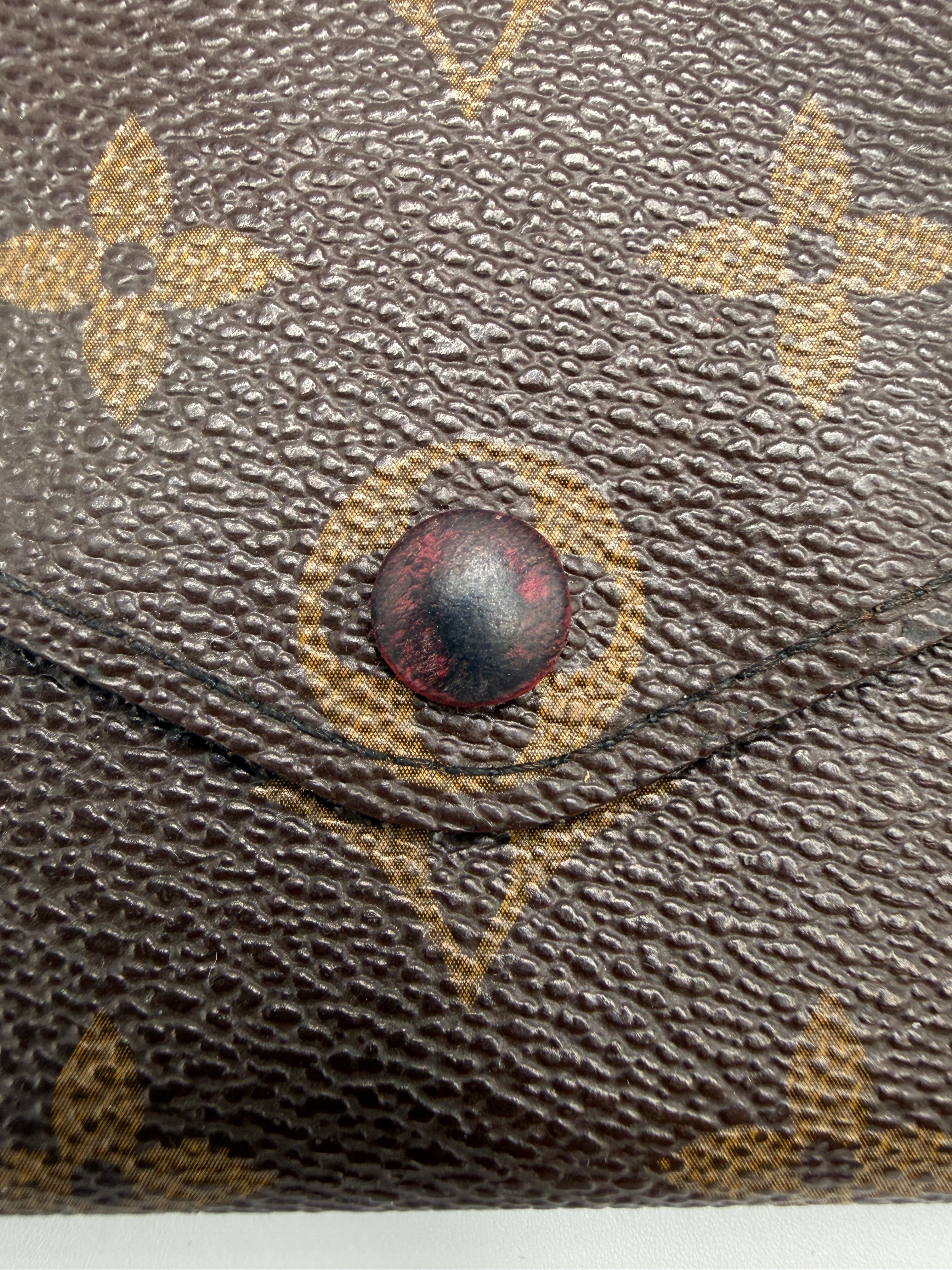 Louis Vuitton Josephine Wallet Monogram Canvas – Red Leather Interior